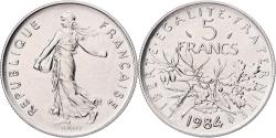 World Coins - Coin, France, Semeuse, 5 Francs, 1984, Paris, série FDC, , Nickel Clad