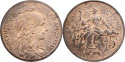 World Coins - France, 5 Centimes, Daniel-Dupuis, 1898, Paris, Bronze, , Gadoury:165