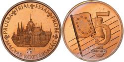 World Coins - Hungary, 5 Euro Cent, Fantasy euro patterns, Essai-Trial, 2003, Copper,