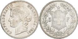 World Coins - Switzerland, 5 Francs, 1891, Bern, Silver, , KM:34