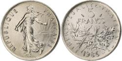 World Coins - France, 5 Francs, Semeuse, 1986, Monnaie de Paris, série FDC, Nickel Clad