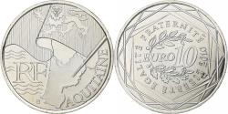 World Coins - France, 10 Euro, Euros des régions, Aquitaine, 2010, Paris, Silver,