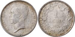 World Coins - Belgium, Albert I, Franc, 1914, Brussels, Silver,