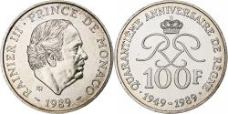 World Coins - Monaco, Rainier III, 100 Francs, 50e anniversaire de règne, 1999, Silver