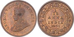 World Coins - Coin, INDIA-BRITISH, George V, 1/12 Anna, 1 Pie, 1935, Calcutta, , Bronze