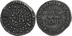 World Coins - France, Token, Collection BP, Denier Hugues Capet, History, , Copper