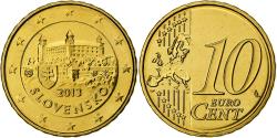 World Coins - Slovakia, 10 Euro Cent, 2013, Kremnica, BU, , Nordic gold, KM:98