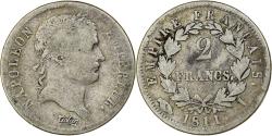 World Coins - France, 2 Francs, 1811, Limoges, Napoléon Ier tête laurée, Silver,
