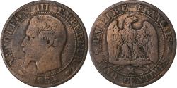 World Coins - France, Napoleon III, 5 Centimes, 1854, Marseille, Bronze,