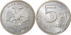 World Coins - Russia, 5 Roubles, 1997, Moscow, Copper-Nickel Clad Copper, , KM:606