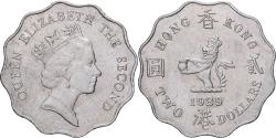 World Coins - Hong Kong, 2 Dollars, 1989, Royal Mint, Cupronickel, , KM:60