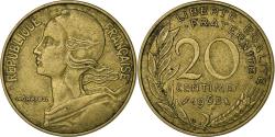World Coins - France, 20 Centimes, Marianne, 1965, Paris, Aluminum-Bronze,