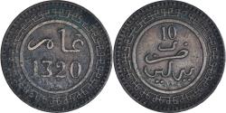 World Coins - Coin, Morocco, 'Abd al-Aziz, 10 Mazunas, AH 1320/1902, , Bronze