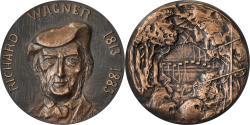 World Coins - France, Medal, Musique, Richard Wagner, 1968, MDP, Bronze, Jean-Philippe Roch