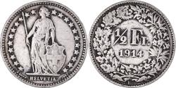 World Coins - Coin, Switzerland, 1/2 Franc, 1914, Bern, , Silver, KM:23