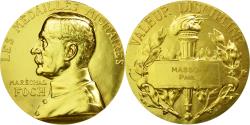 World Coins - France, Medal, Maréchal Foch, Valeur-Discipline, Prud'homme.G, , Vermeil