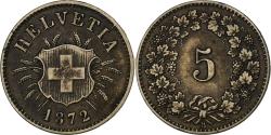 World Coins - Switzerland, 5 Rappen, 1872, Bern, Billon, , KM:5