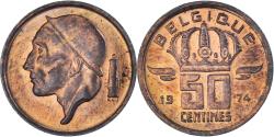 World Coins - Coin, Belgium, 50 Centimes, 1974