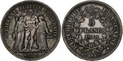 World Coins - France, 5 Francs, Hercule, 1848, Strasbourg, Silver, , Gadoury:683