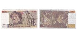 World Coins - France, 100 Francs, Delacroix, 1990, C.174, VG(8-10), Fayette:69bis.2c, KM:154e