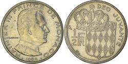 World Coins - Coin, Monaco, Rainier III, 1/2 Franc, 1982, , Nickel, KM:145