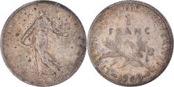 World Coins - Coin, France, Semeuse, Franc, 1909, Paris, , Silver, KM:844.1