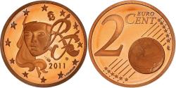 World Coins - France, 2 Euro Cent, 2011, Paris, Copper Plated Steel, , KM:1283