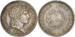 World Coins - Kingdom of Naples, Joachim Murat, 2 Lire, 1813, Naples, Silver,