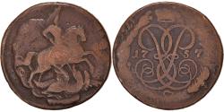 World Coins - Coin, Russia, Elizabeth, 2 Kopeks, 1757, Overstruck, , Copper, KM:7.2