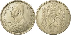 World Coins - Coin, Monaco, Louis II, 20 Francs, Vingt, 1947, Poissy,