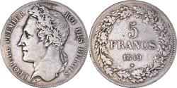 World Coins - Coin, Belgium, Leopold I, 5 Francs, 5 Frank, 1849, , Silver, KM:3.2