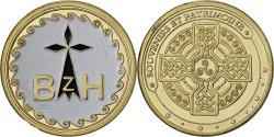 World Coins - France, Medal, La Bretagne celtique, BZH, Undated (2013), Steel, Colourized