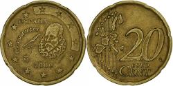 World Coins - Spain, Juan Carlos I, 20 Euro Cent, 2000, Madrid, , Brass, KM:1044