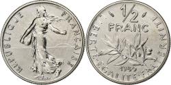 World Coins - France, 1/2 Franc, Semeuse, 1980, MDP, série FDC, Nickel,