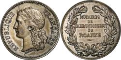 World Coins - France, Token, Notaires de l'Arrondissement de Roanne, Silver, Barre,