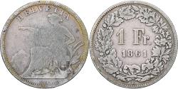World Coins - Coin, Switzerland, 1 Franc, 1861, Bern, , Silver, KM:23