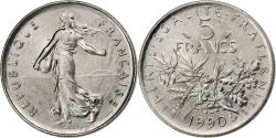 World Coins - France, 5 Francs, Semeuse, 1990, MDP, Copper-nickel, , Gadoury:771