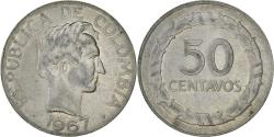 World Coins - Coin, Colombia, 50 Centavos, 1967, , Nickel Clad Steel, KM:228