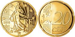 World Coins - France, 20 Euro Cent, 2010, BE, , Brass, KM:1411