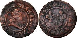 World Coins - Coin, France, Louis XIII, Double tournois, buste juvénile au col fraisé