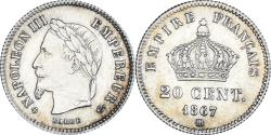 World Coins - Coin, France, Napoleon III, Napoléon III, 20 Centimes, 1867, Strasbourg