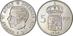 World Coins - Sweden, Gustaf VI, 5 Kronor, 1955, Stockholm, Silver,