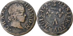 World Coins - Principality of Arches-Charleville, Charles de Gonzague, Denier Tournois, 1652