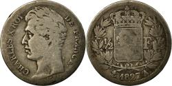 World Coins - Coin, France, Charles X, 1/2 Franc, 1827, Paris, , Silver, KM:723.1