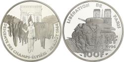 World Coins - France, 100 Francs, Libération de Paris, 1994, Monnaie de Paris, Proof, Silver