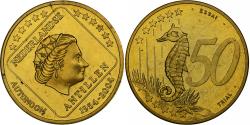 World Coins - Netherlands Antilles, 50 Euro Cent, Fantasy euro patterns, Essai-Trial, Proof