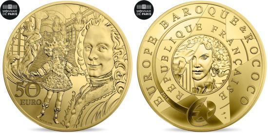 France, Monnaie de Paris, 50 Euro, Europa - Voltaire, 2018, , Gold