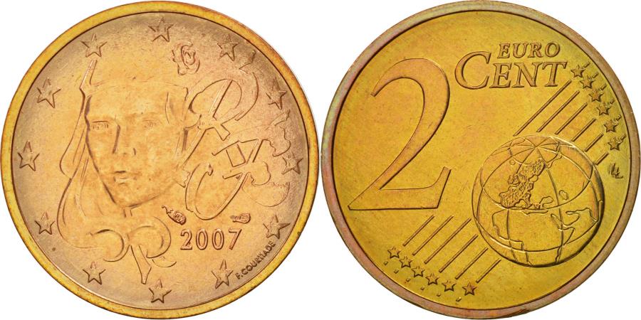 2 euro cent 2007 цена