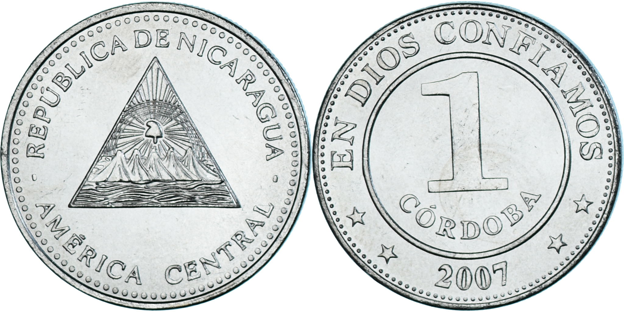 Coin, Nicaragua, Cordoba, 2007, , Nickel Clad Steel, KM:101
