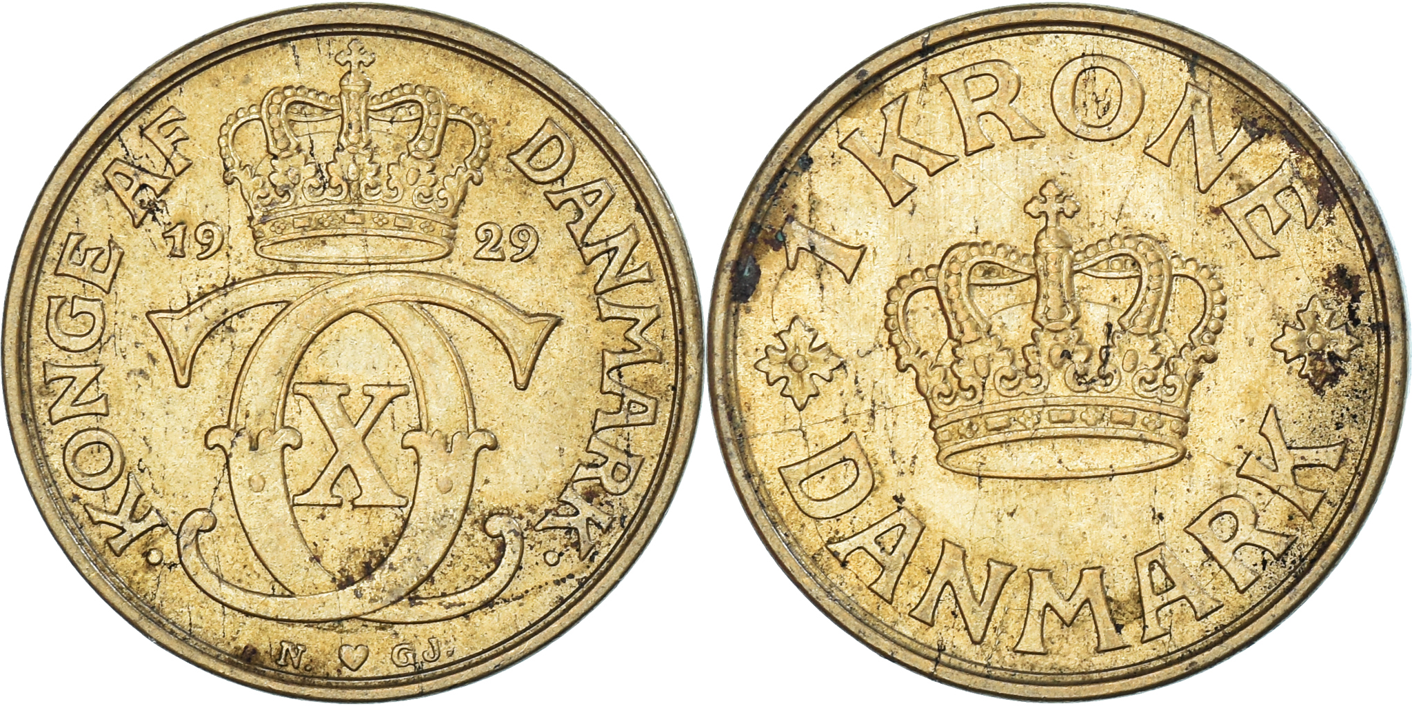 デンマーク776クローネ Coin, Denmark, Krone, 1929 | European Coins